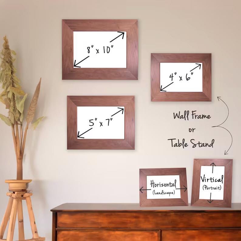 Walnut Wood Photo Frame - Custom Your Own