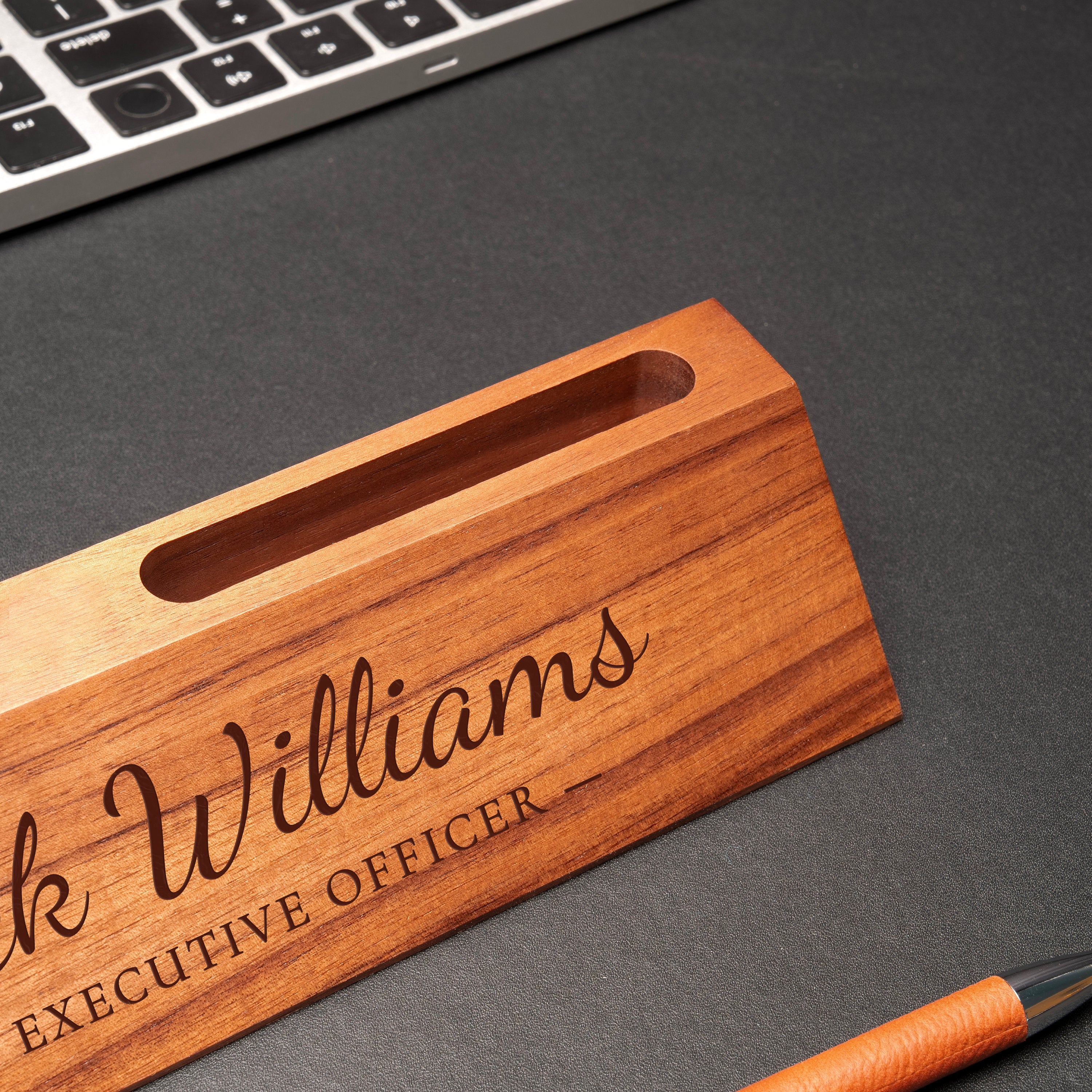 Solid Walnut Desk Nameplate