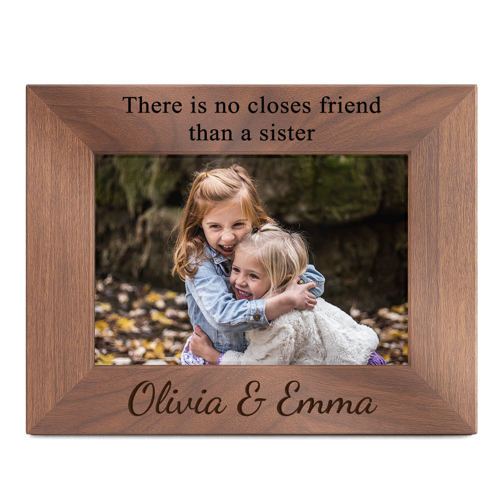 Walnut Wood Photo Frame - Top Message