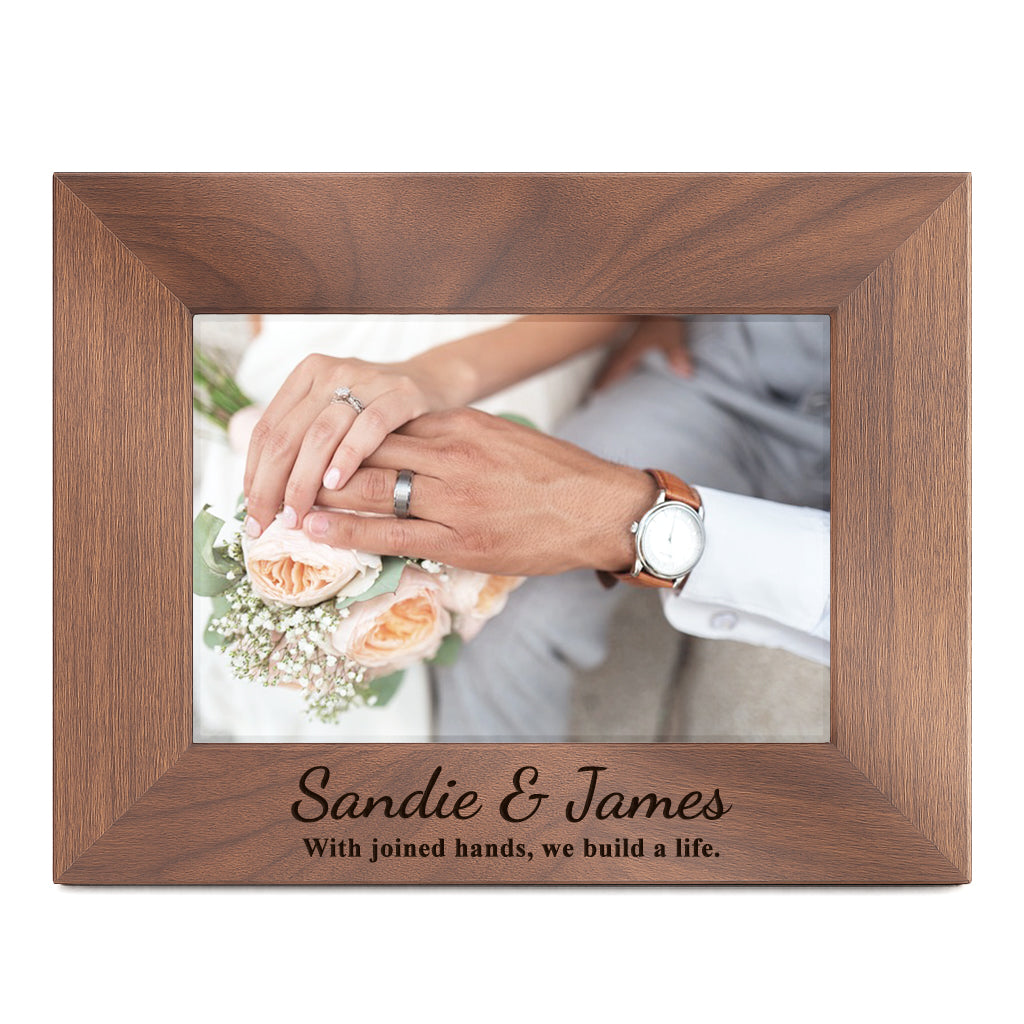 Walnut Wood Photo Frame - Bottom Engraving