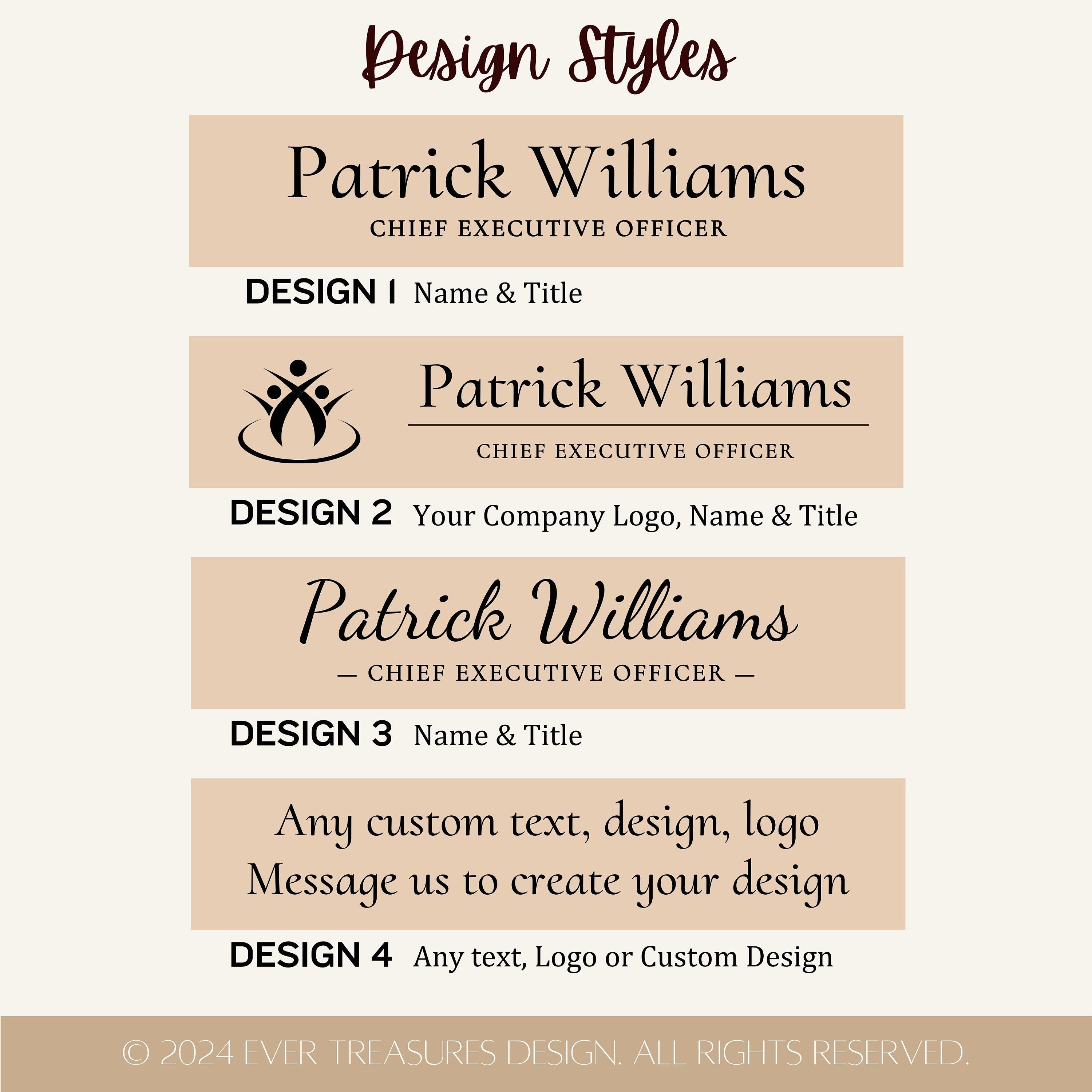 Solid Walnut Desk Nameplate