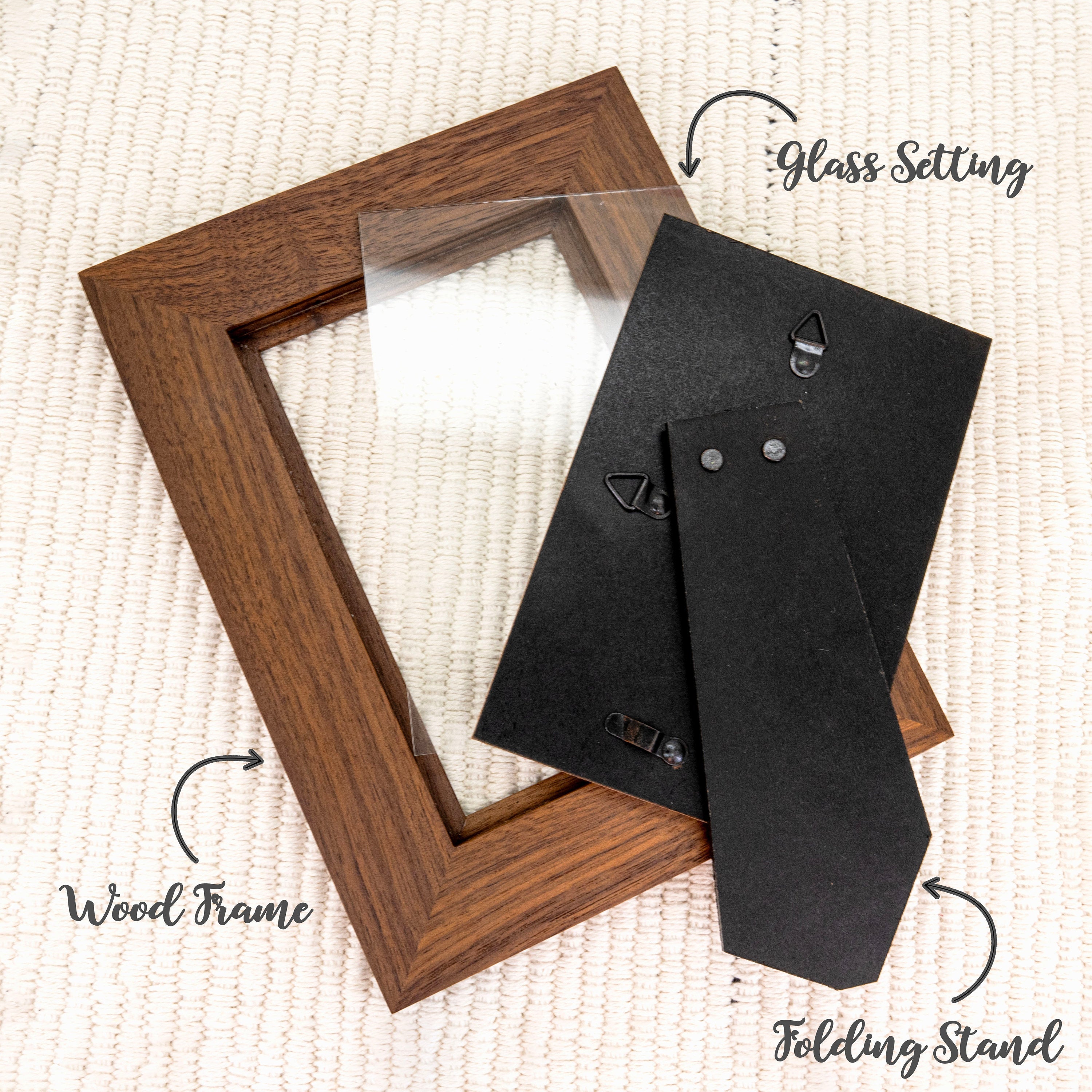 Walnut Wood Photo Frame - Custom Your Own